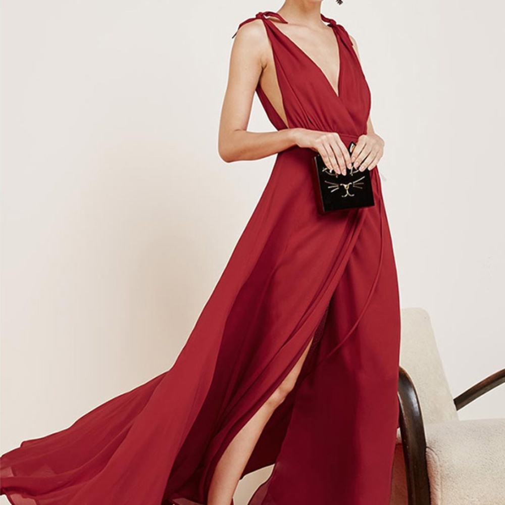 Elegant Red Evening Gown